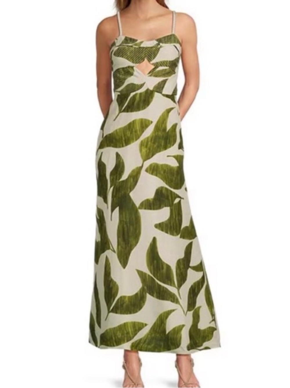 ANTONIO MELANI x M.G. Style Finley Linen Blend Sweetheart Dress | NWT